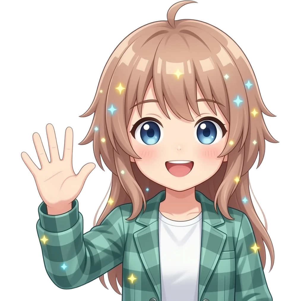 Wygeneruj mi emotke ai wave tylko że anime wesoła itp jakieś efekty i tak dalej dodaj emoji