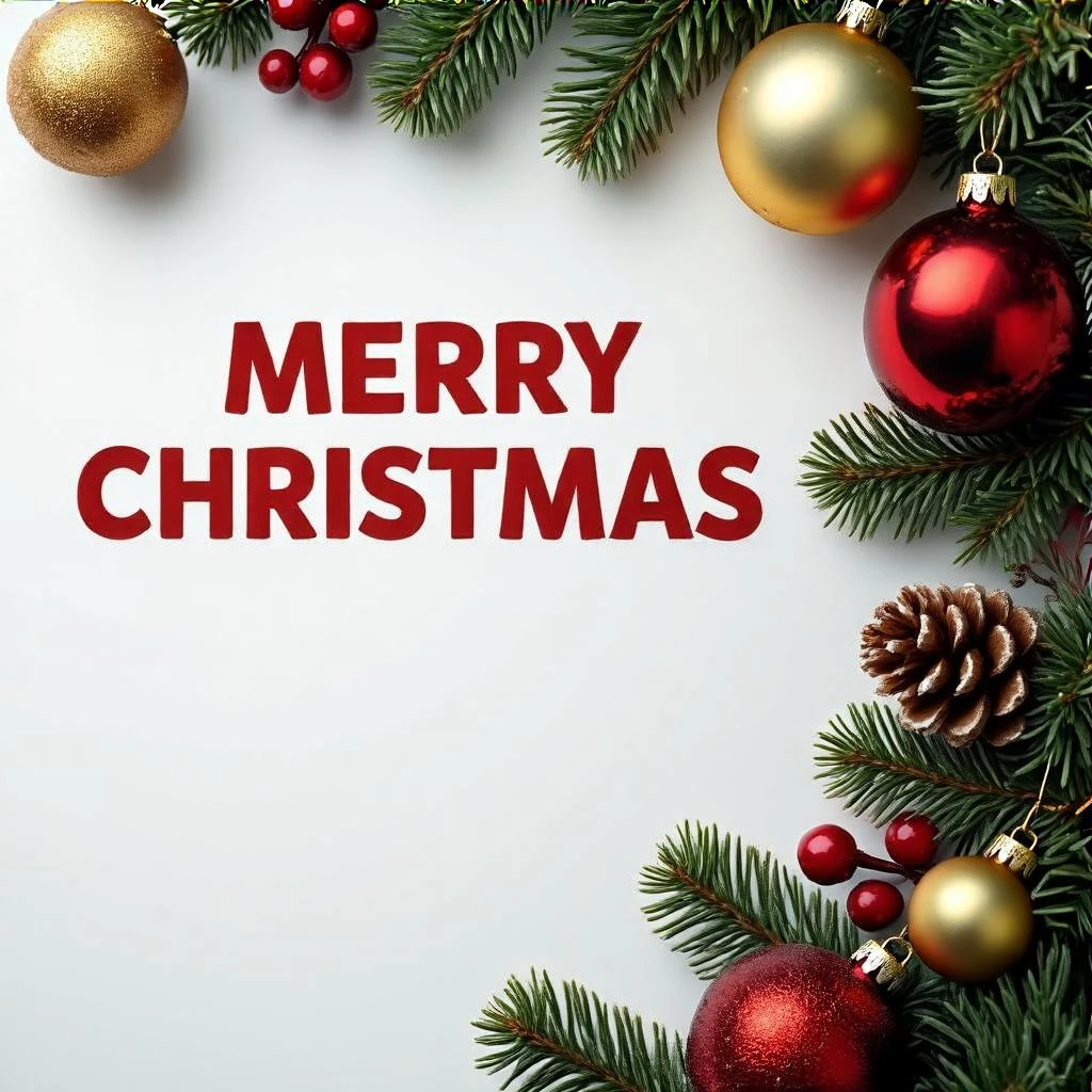 Merry christmas text, remove background emoji