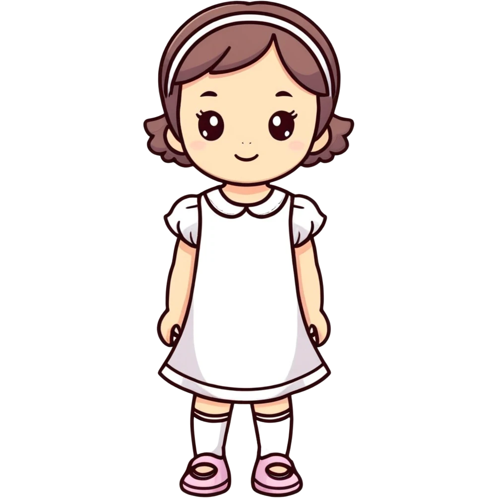 cute little girl with pintres dresses  emoji
