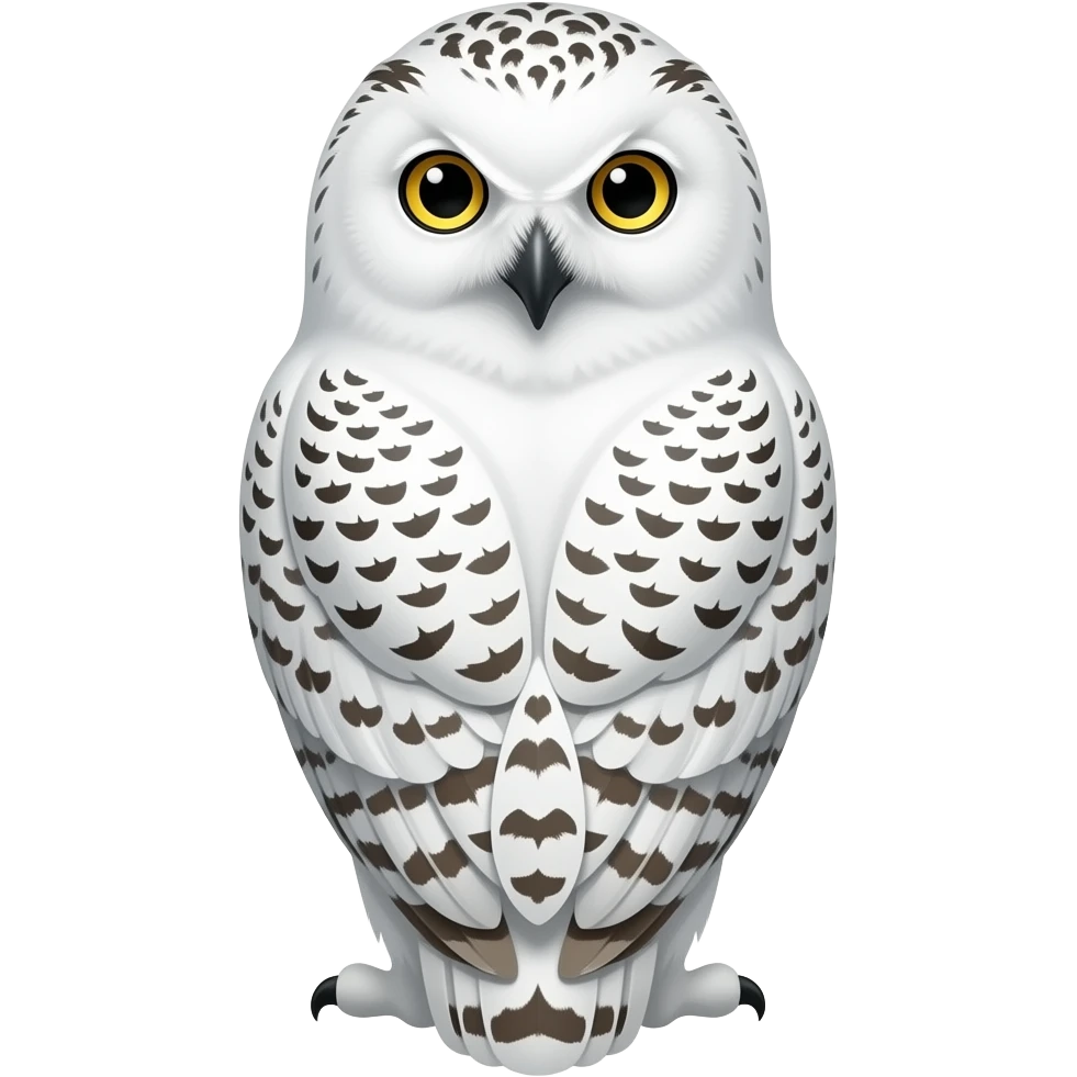 Hedwig the White Owl from Harry Potter from behind emoji
