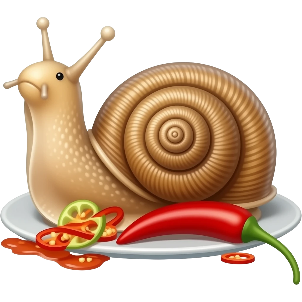 lumache al sughetto piccante emoji