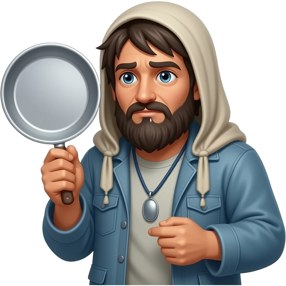 ADD BEGAr which holding a pan , asking otp emoji