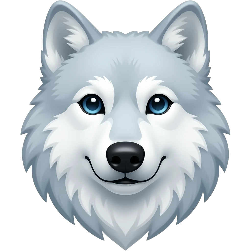 arctic wolf head and shoulders emoji