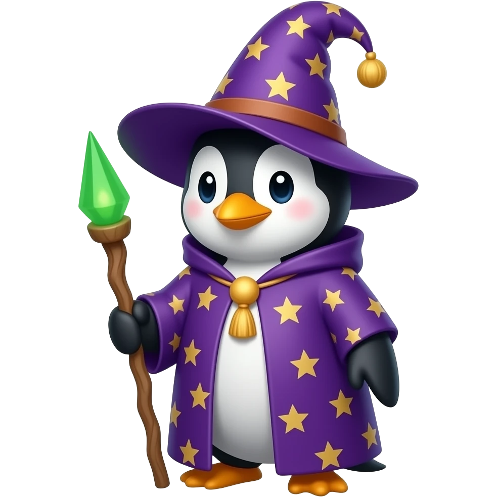 Penguin Wizard emoji