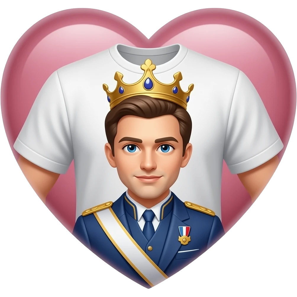 Inima cu acel prinț alt tricoului emoji