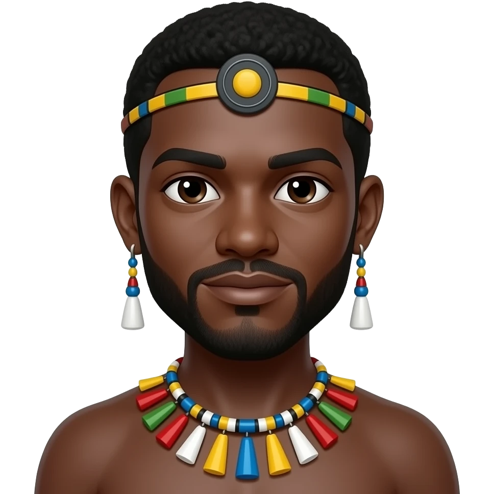 crea un emoji de una persona de africa de una tribu emoji