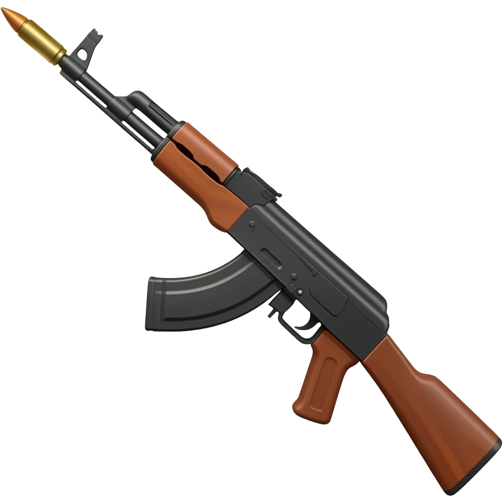 The ak47 with firing a bullet emoji