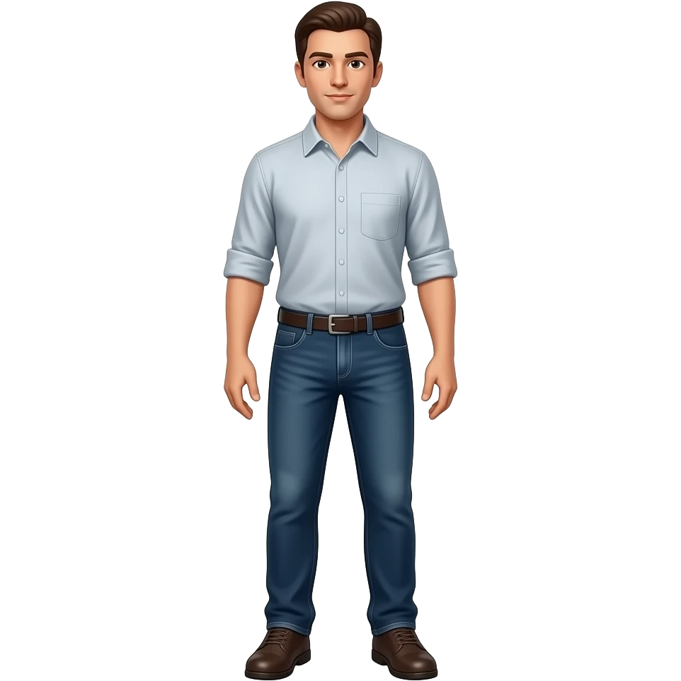 a man standing, realistic, whole body visible emoji