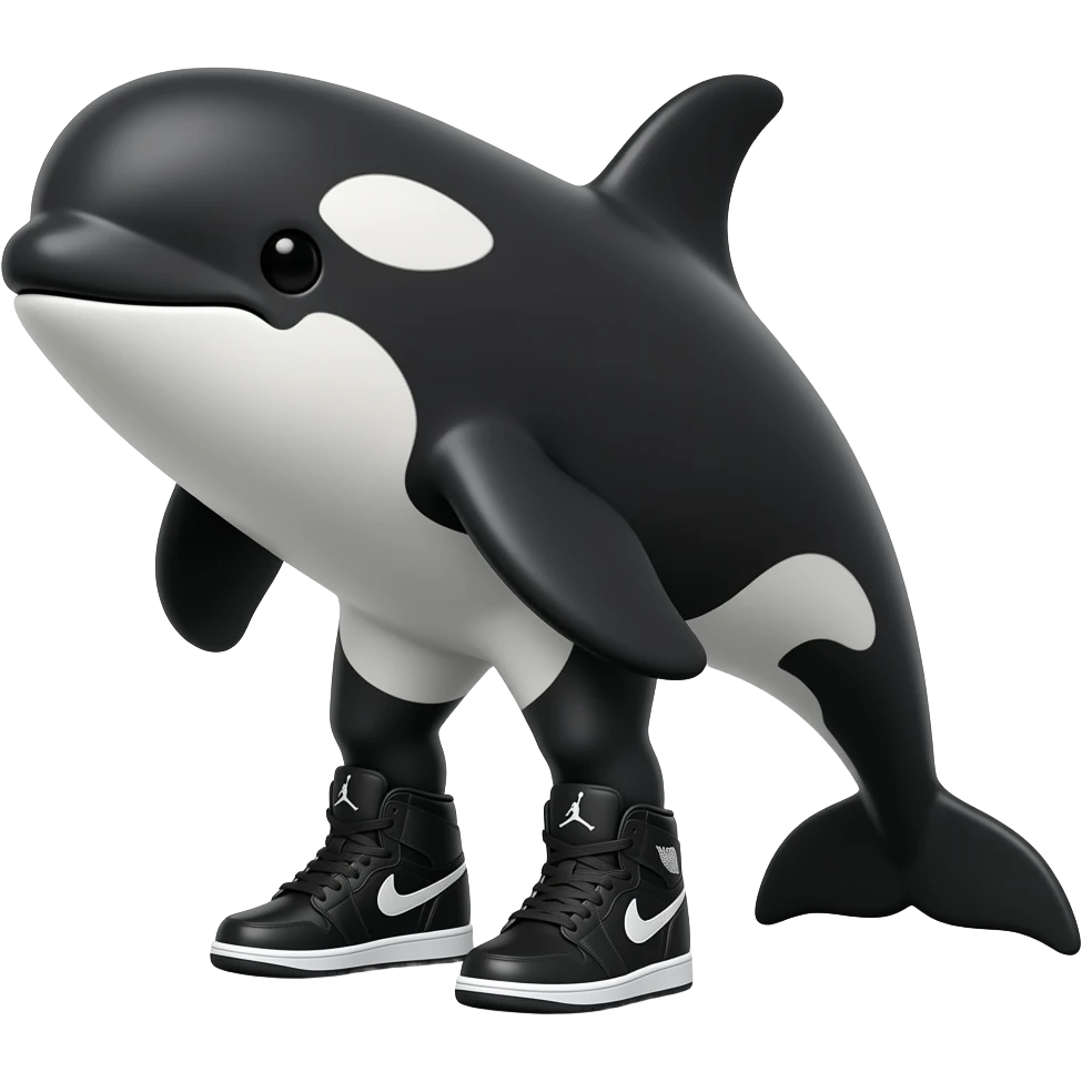 Make orca  wearing black Jordan s emoji