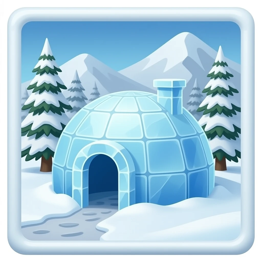 Cabaña de hielo emoji
