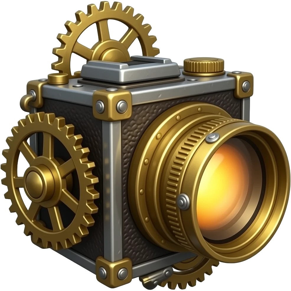 steampunk camera obscura emoji