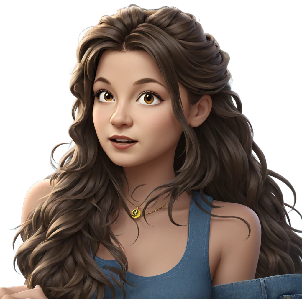 girl with brown hair portrait emoji