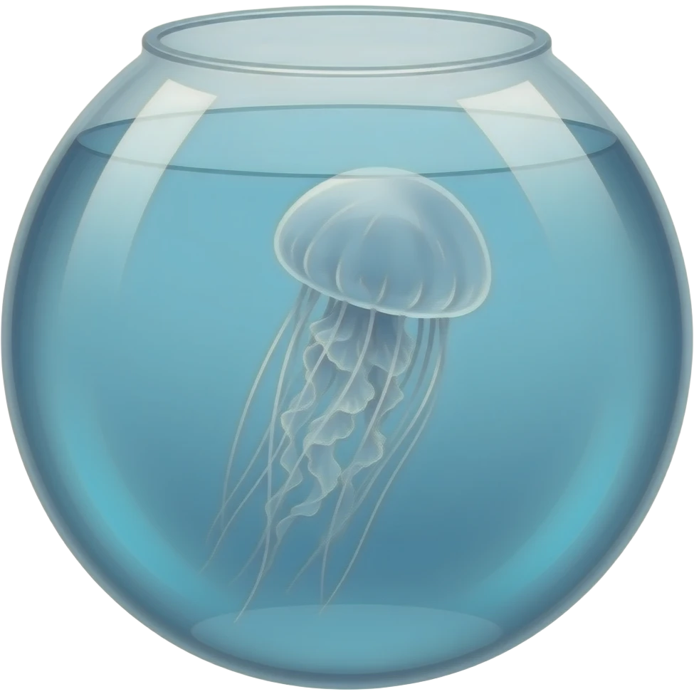 Méduse aquarium rond emoji