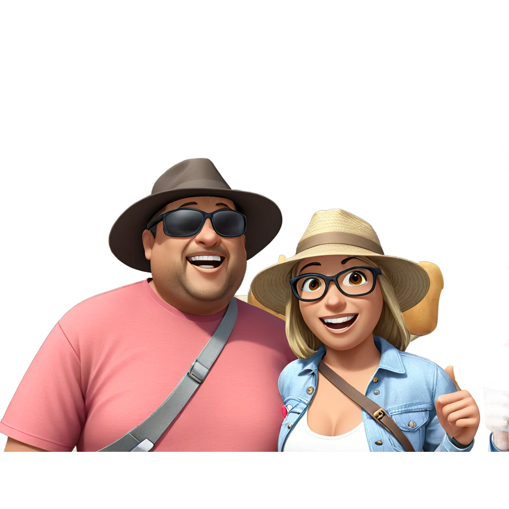 happy girl with friends outdoors emoji