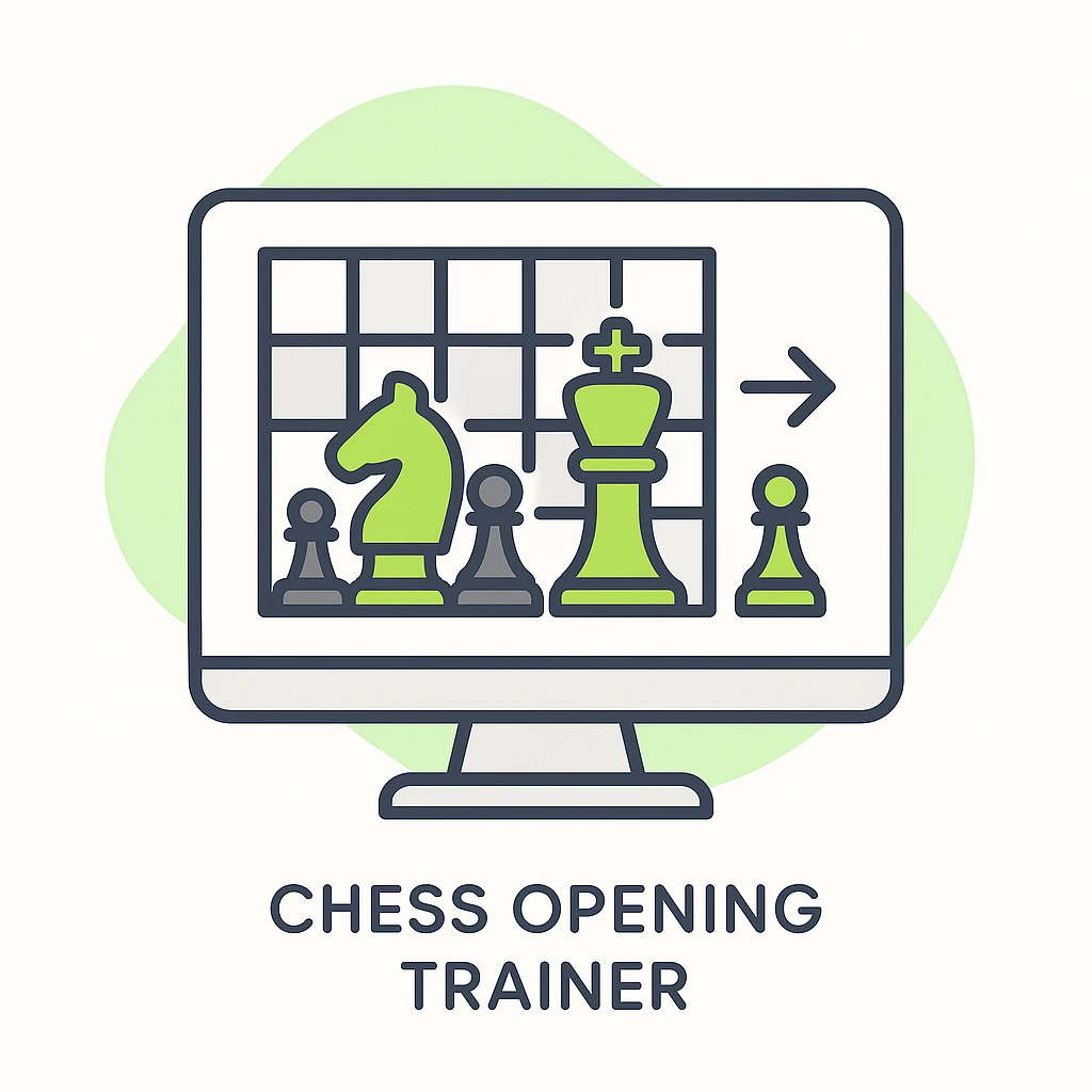 A representation of the concept: "Chess Opening Trainer. No text emoji