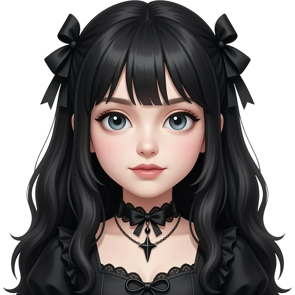 Gothic girl ios emoji