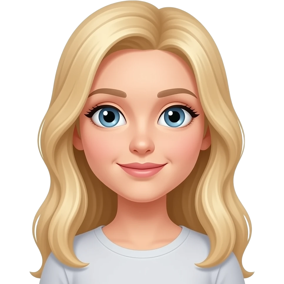 Blonde Hair mom with big beautiful eyes longer hair emoji