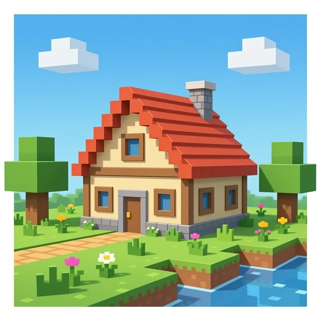 Minecraft  house tutorial emoji