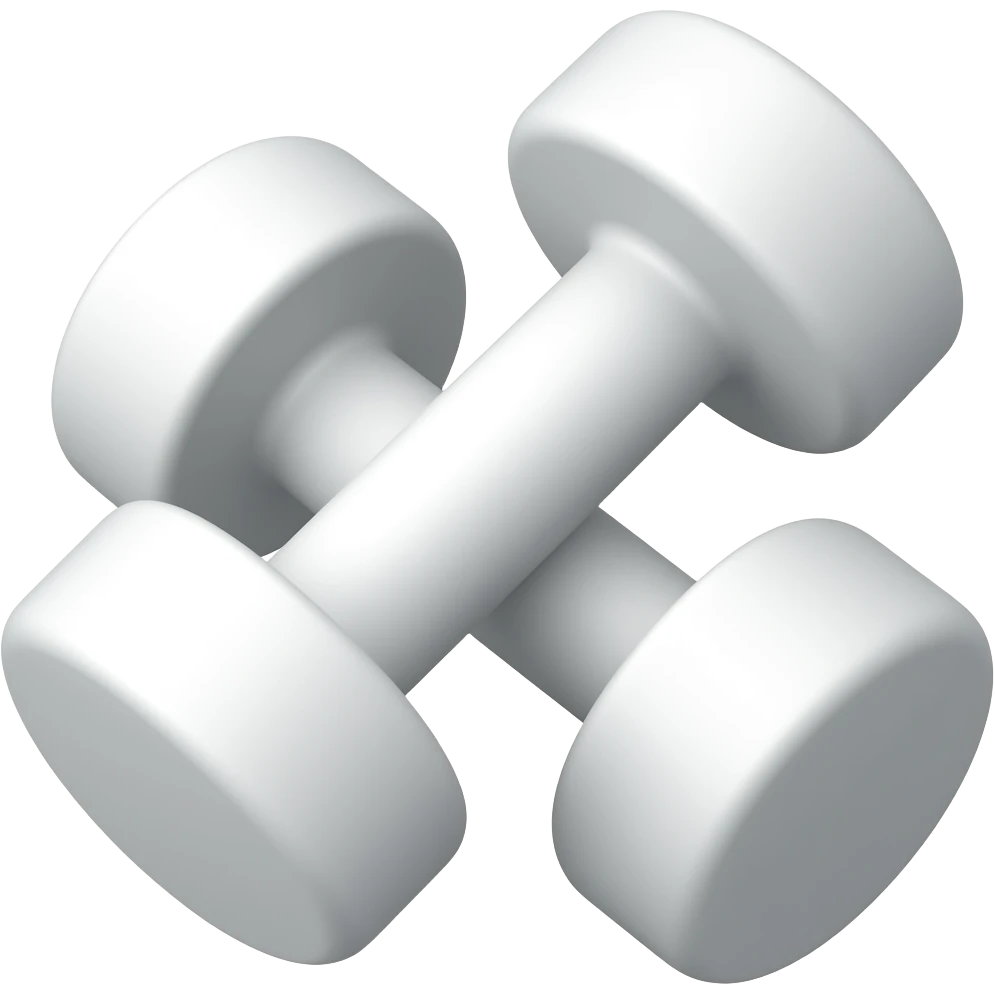 white dumbbells emoji