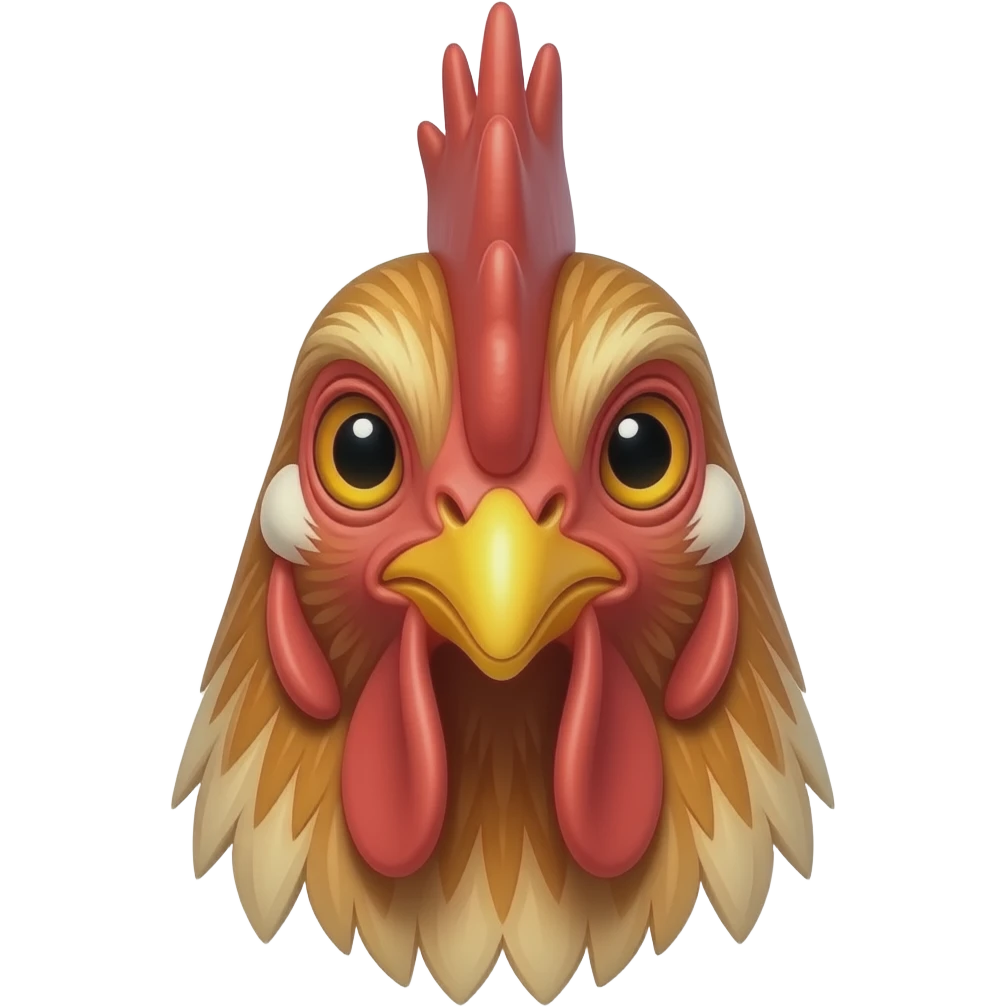 male chicken 25 years old straight front head closed mouth emoji