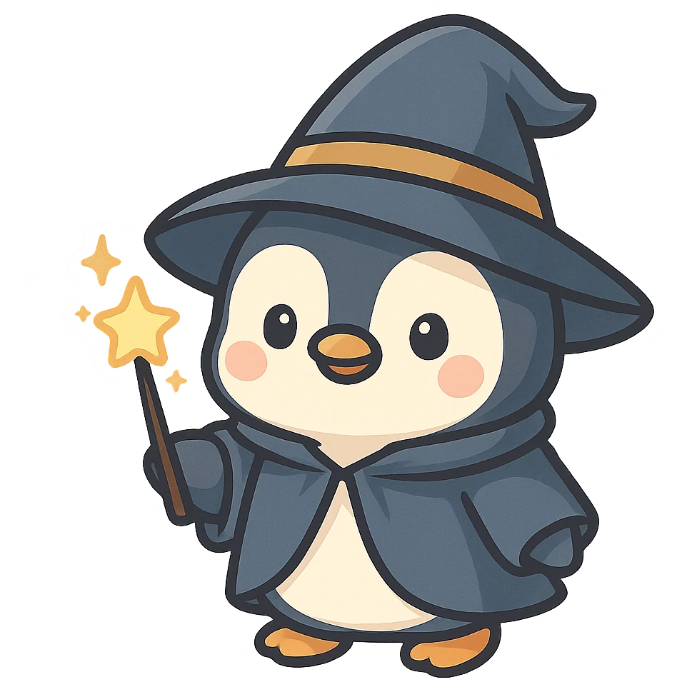 Penguin Wizard emoji