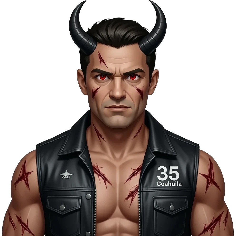 El demonio de Tazmania con chaleco que diga 35 Coahuila emoji