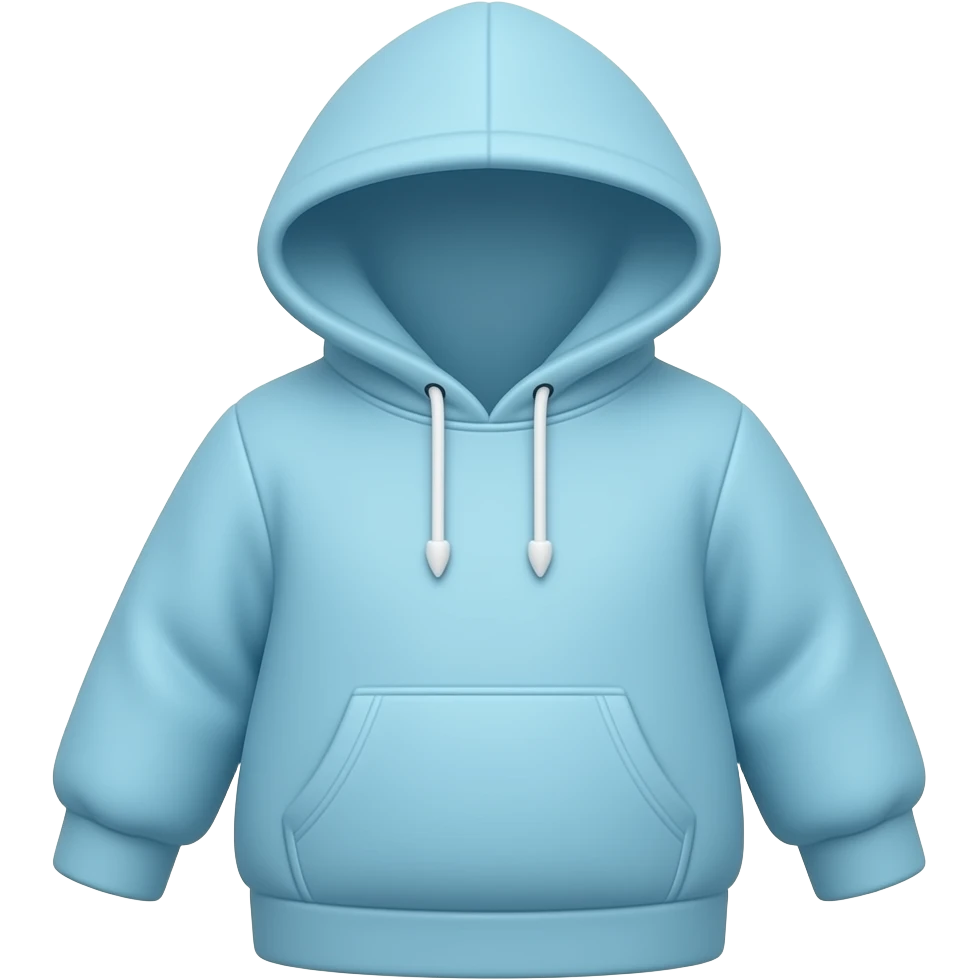 simplistic cyan baby hoodie emoji