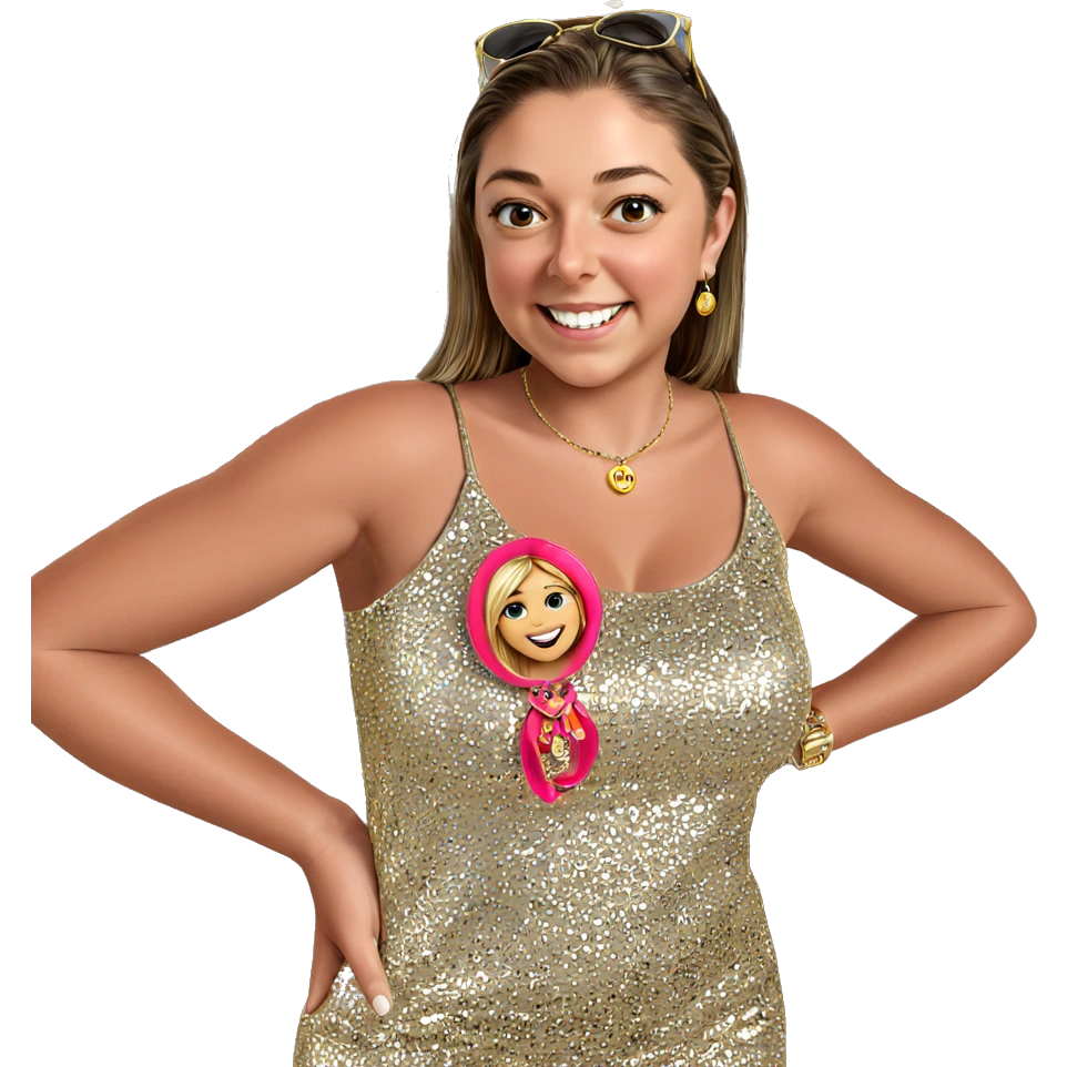 smiling girl in jewelry emoji