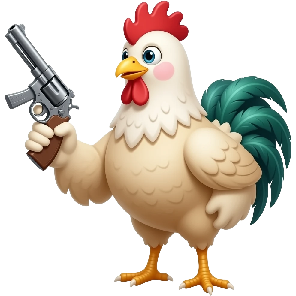 Chicken gun emoji