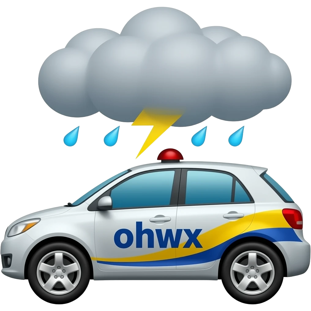 Storm chaser car emoji