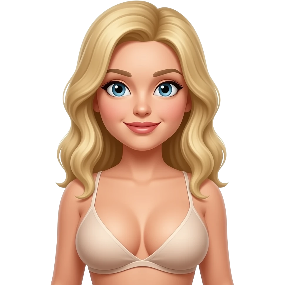 Blonde with big tits no bra emoji