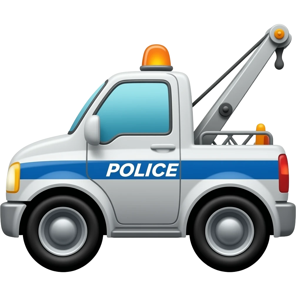 Police Tow Truck emoji