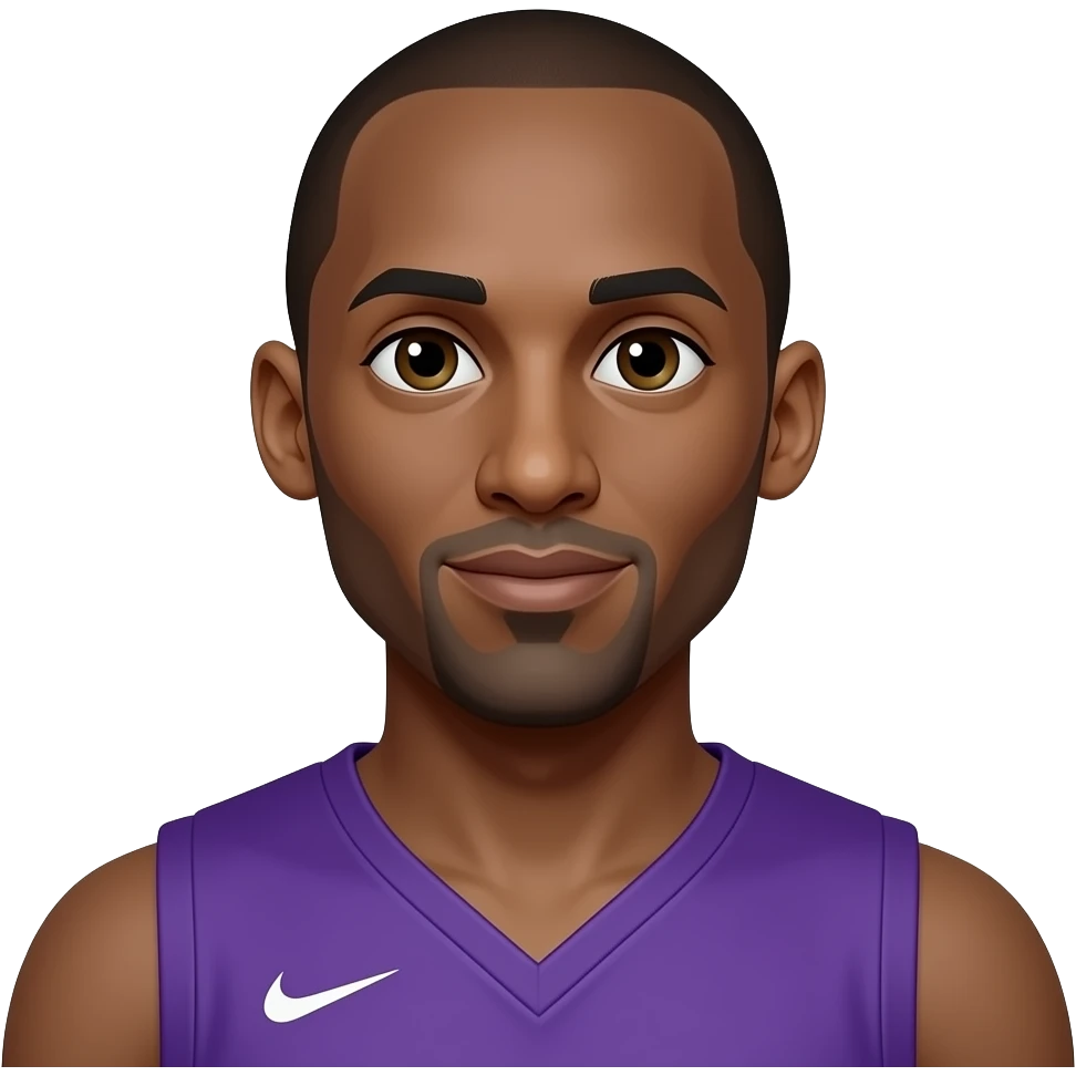 Kobe Bryant with purple Basketball shirt emoji