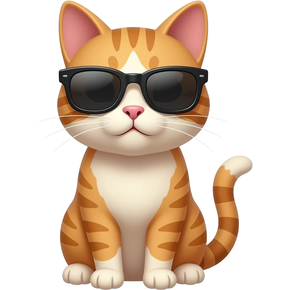 Cat wearing sunglasses emoji