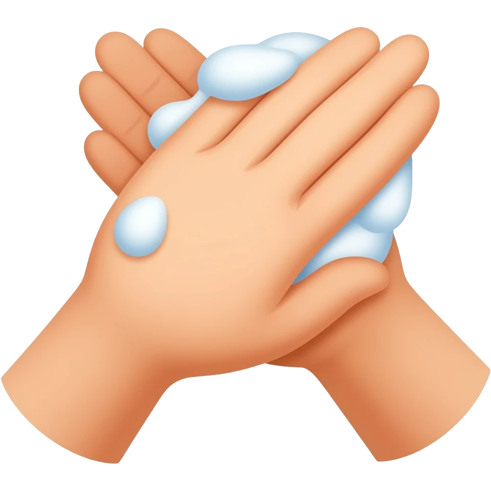 rub hands in soap emoji