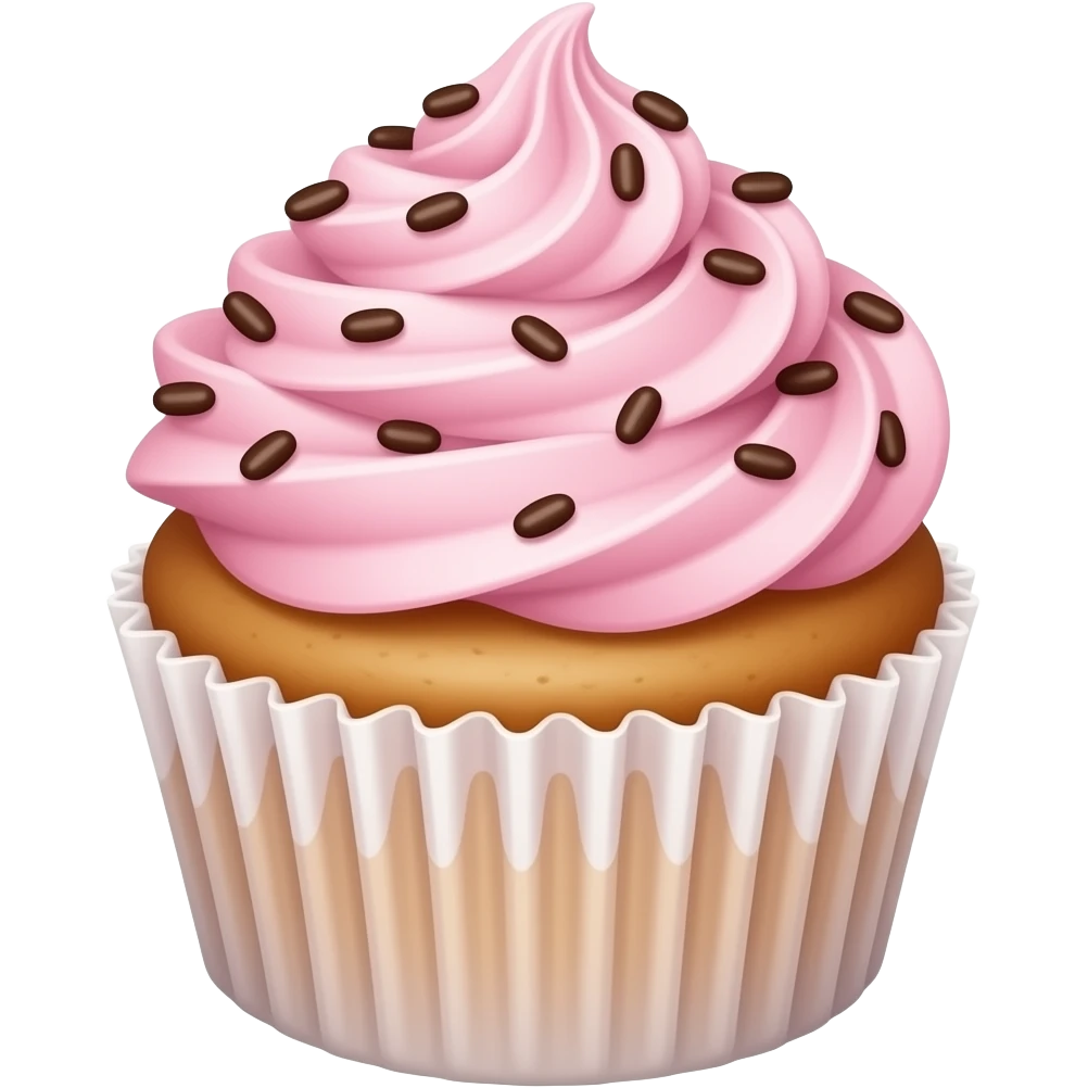 Cupcake with pink icing emoji