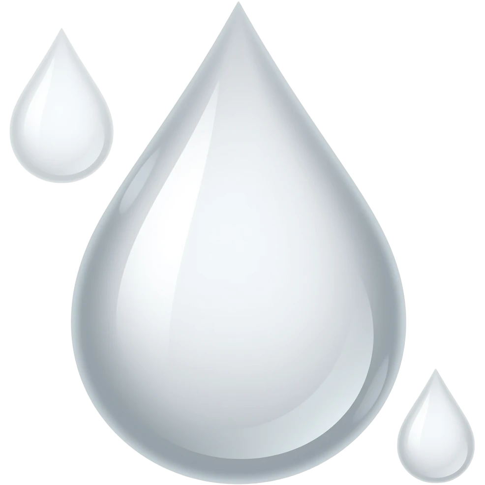 белое эмодзи капель emoji