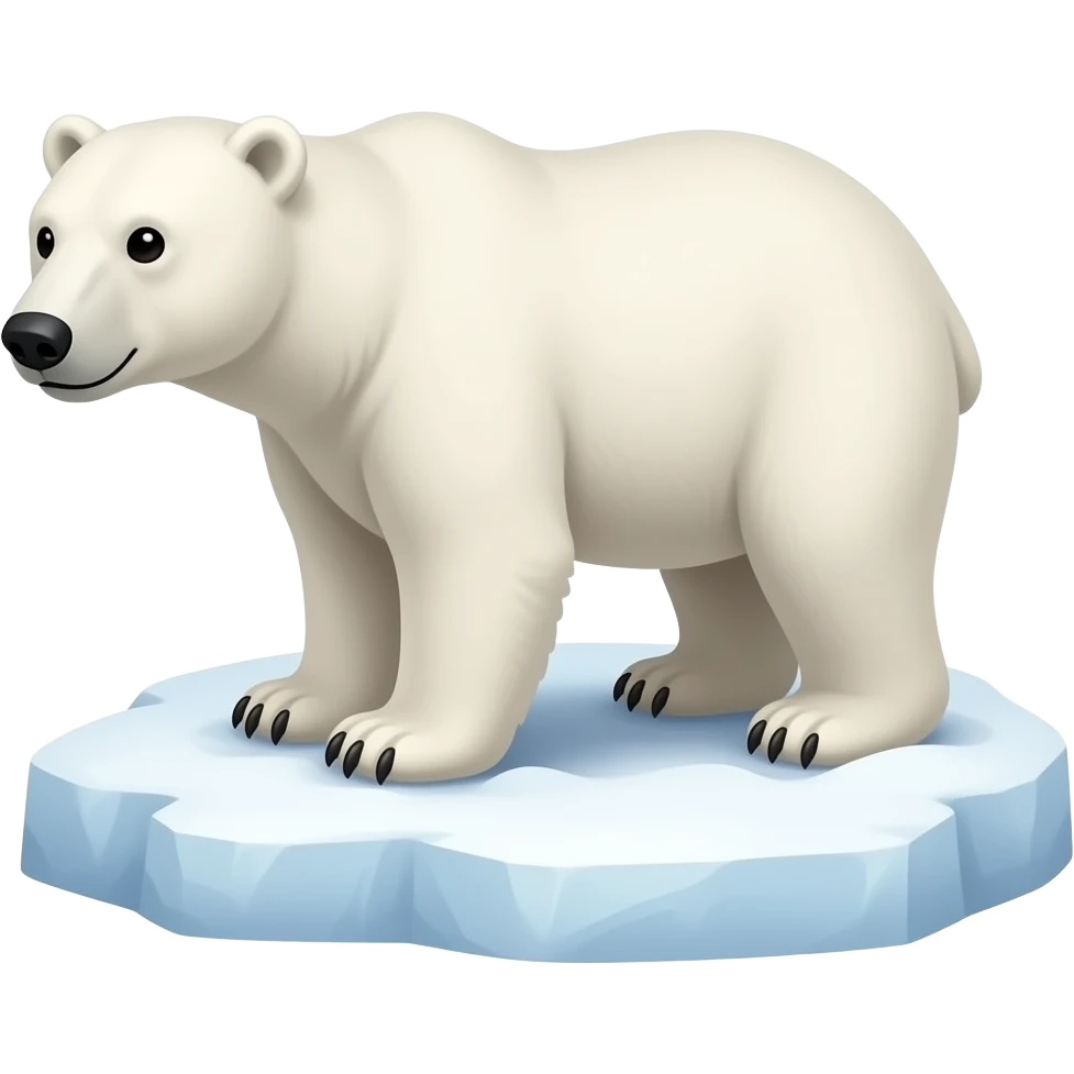 Snow, top of the arctic, and polar besr emoji