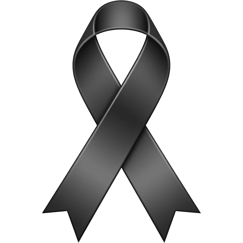 Siyah Yas kurdelesi emoji