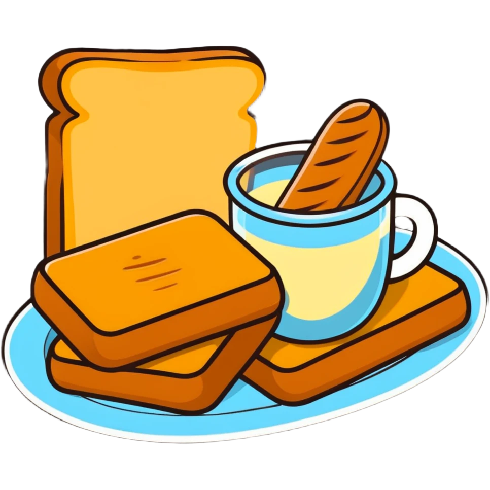 torrijas, Spanish Lenten dessert, bread soaked in milk and honey emoji