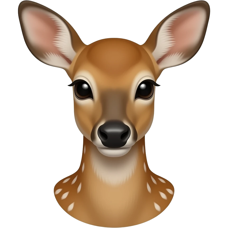 black fawn head and shoulders emoji