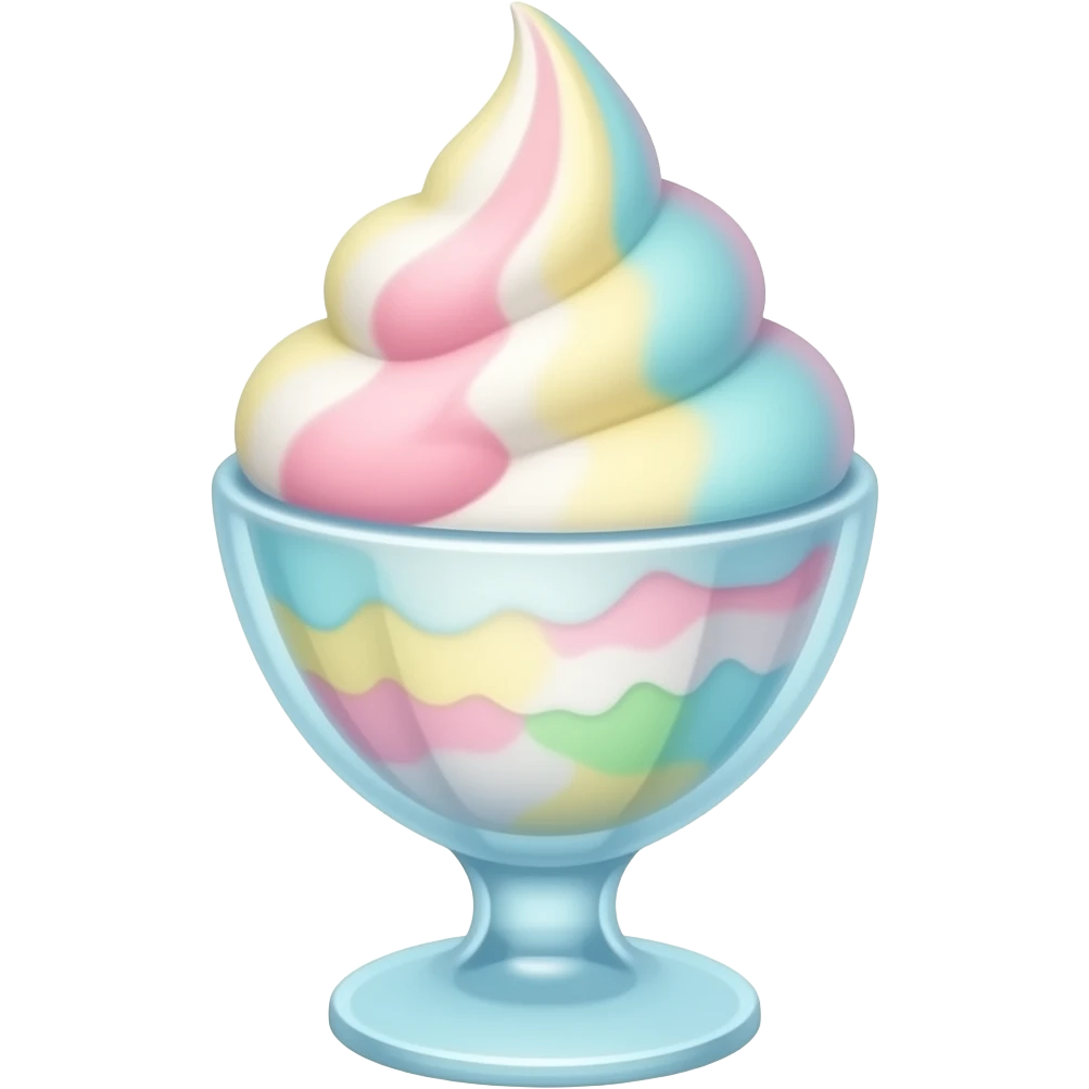 sundae multicolore pastel emoji