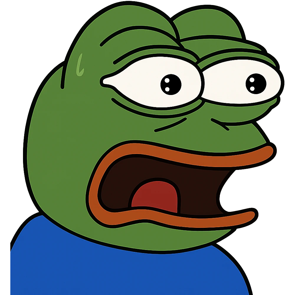 pepe the frog surprised expression emoji