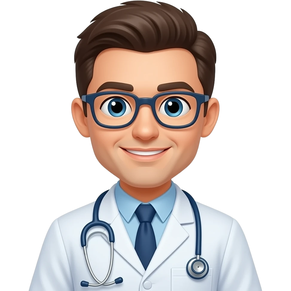 veterinarian, no animal, frontal portrait, not detailed emoji