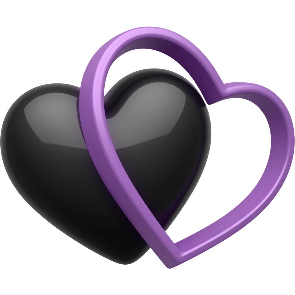 🖤💜 combine these two very nicer and cutesy emoji