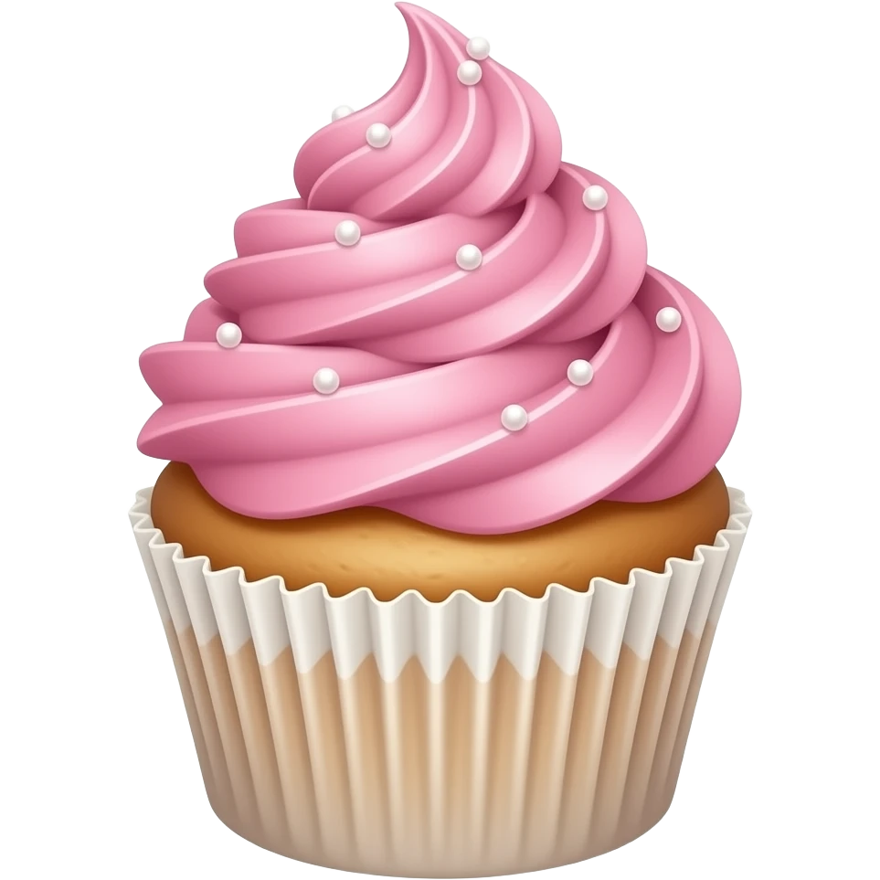 Cupcake with pink icing emoji
