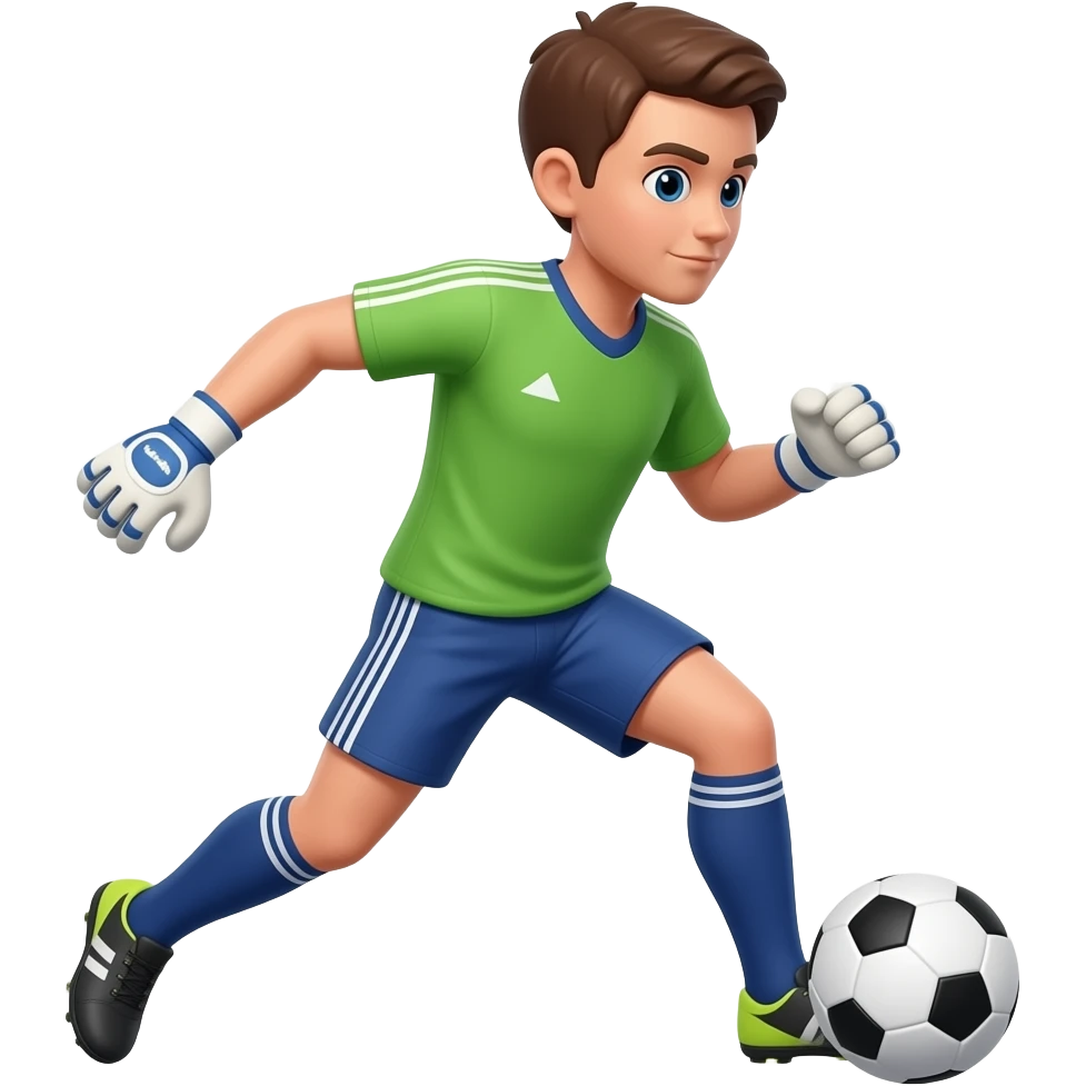 goleiro se jogando à direita, com fundo transparente emoji