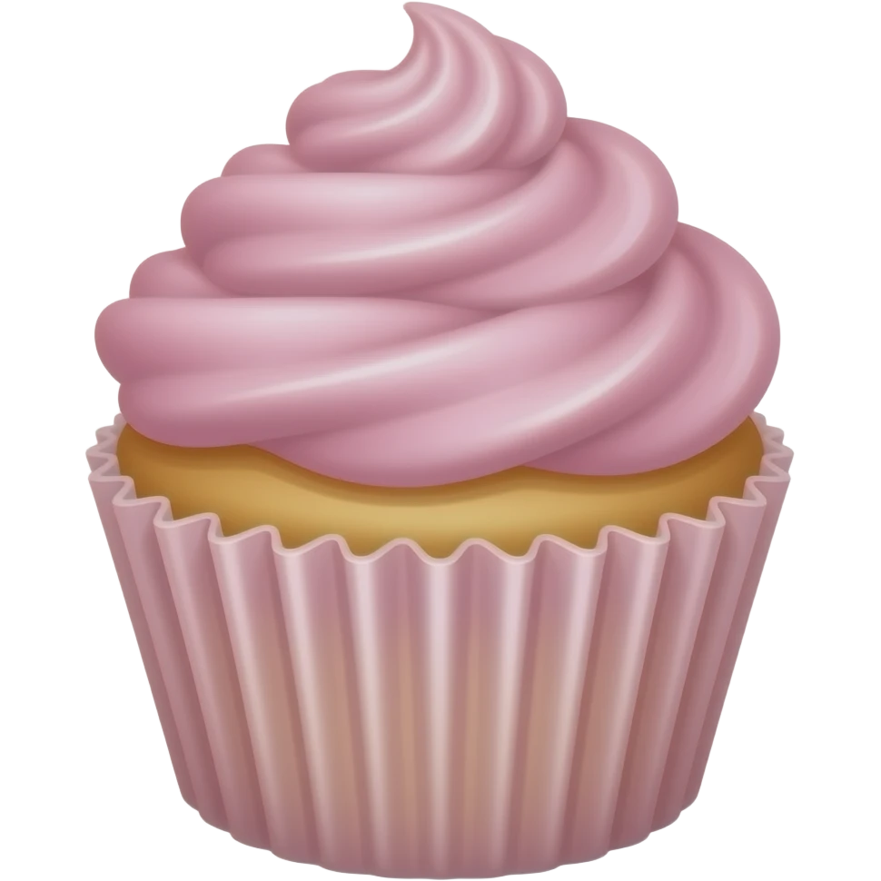 Cupcake with pink icing emoji