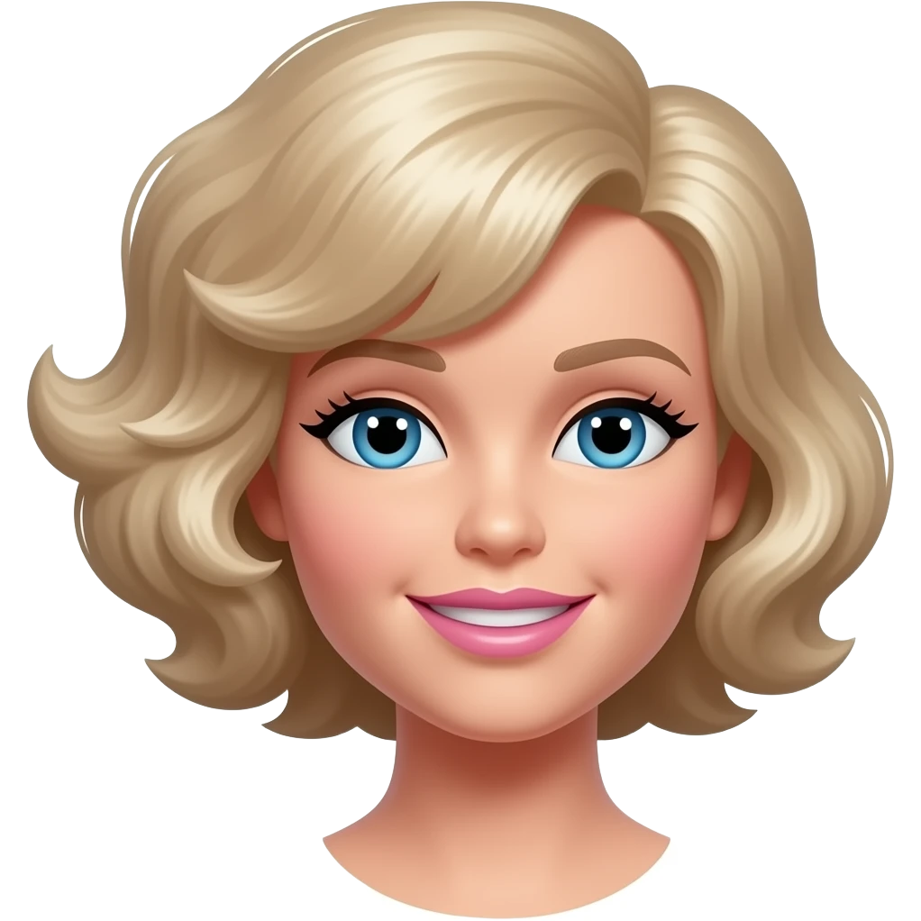 Barbie silhouette head emoji