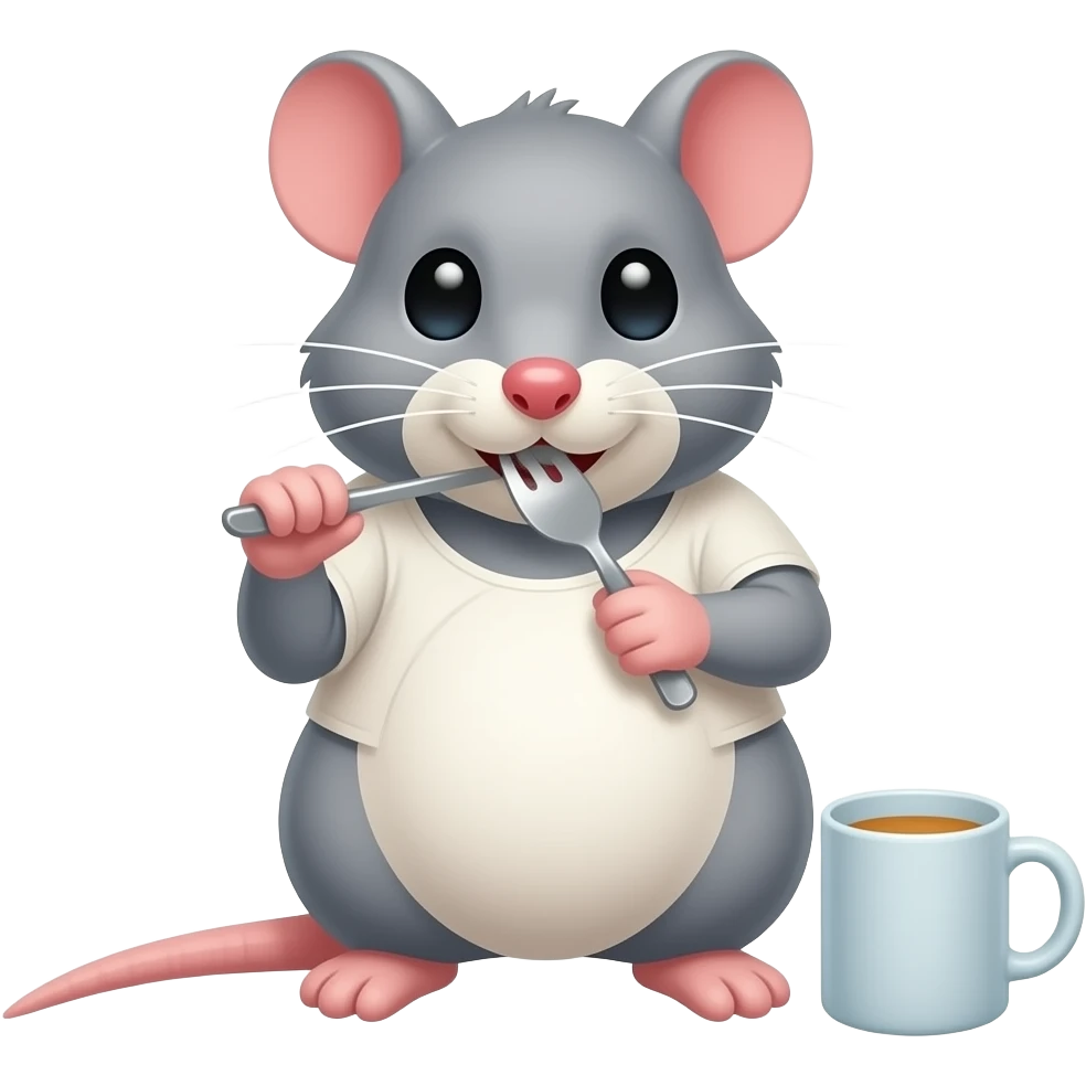Rat breakfast emoji